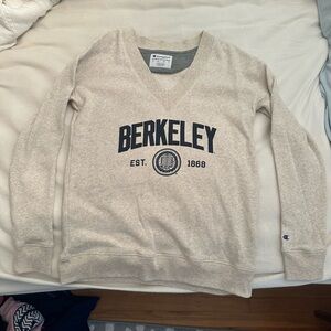 champion uc berkeley v neck sweatshirt
